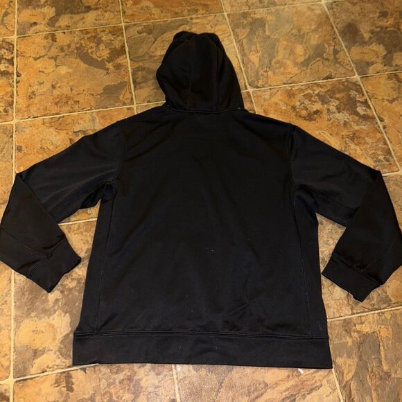Nike Therma-FIT Hoodie Sweatshirt Men's L Black Pullover Drawstring Front Pocket - Picture 4 of 6